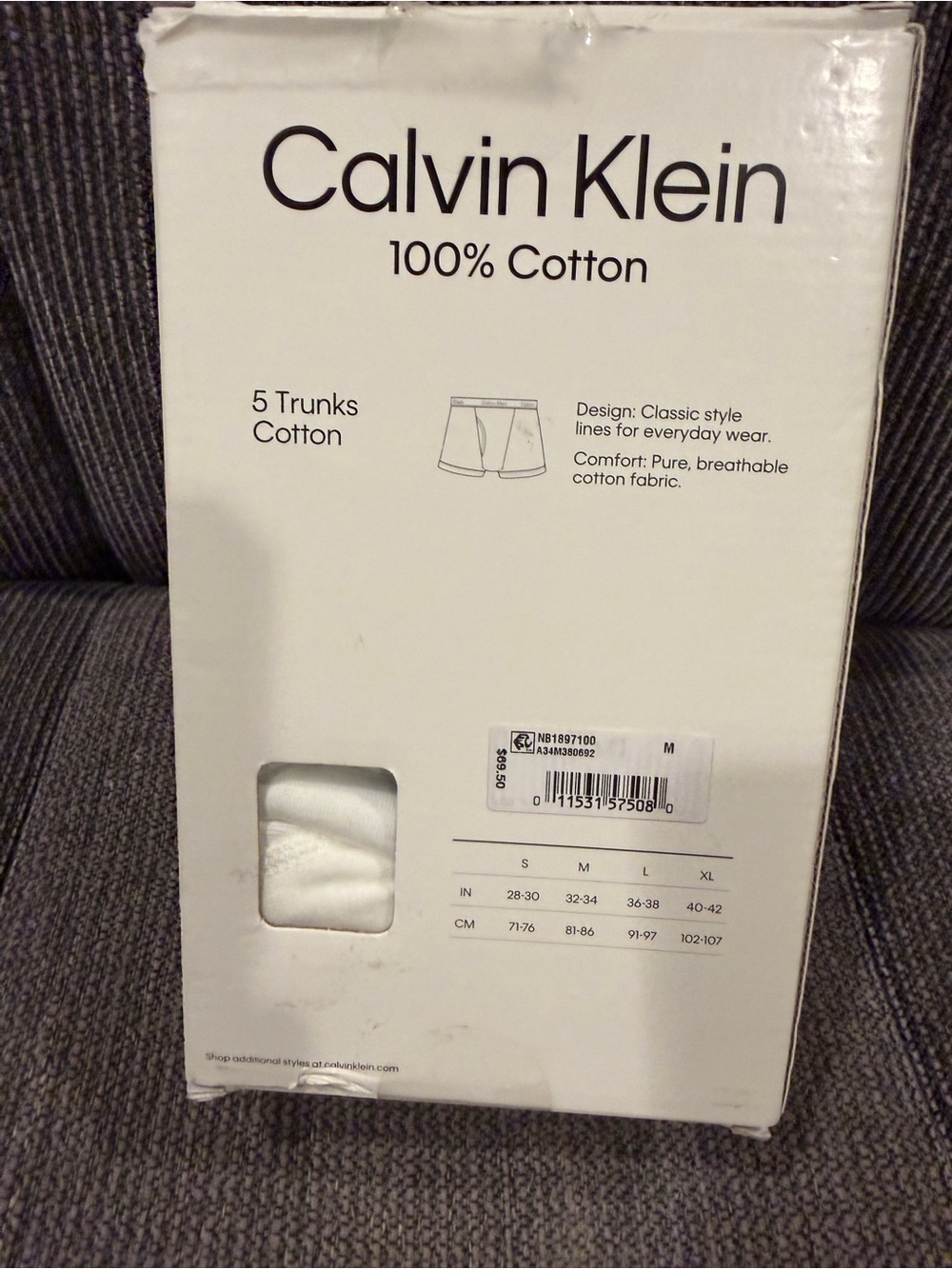 Calvin Klein White Trucks Pack - Classic Fit 100% Cotton - Picture 7 of 8